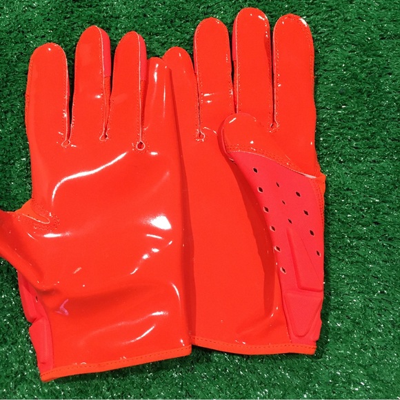 NEW PRO STYLE NIKE VAPOR JET 6.0 WR FOOTBALL GLOVES XL ORANGE TEAM EXCLUSIVE - Picture 3 of 7